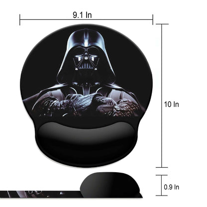Black Mouse Pad with Wrist Rest,Non-Slip Rubber Base for Comfortable Gaming Mousepad - Ergonomic Mouse Pads with Wrist Support Suitable for Laptop Desktop and Work, Office Desk Accessory