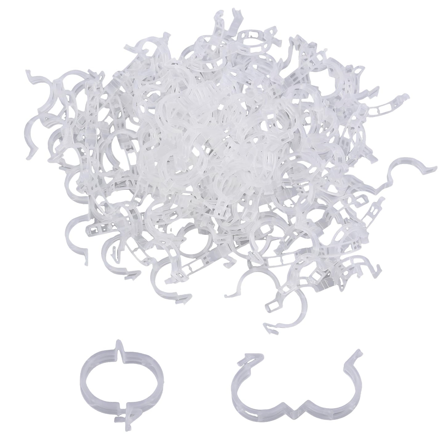 100 PCS Plant Support Clips,Reusable Garden Clips for Tomatoes, Climbing Plants, Vine Support,Plastic Plant Clips for Trellises, Indoor & Outdoor Use