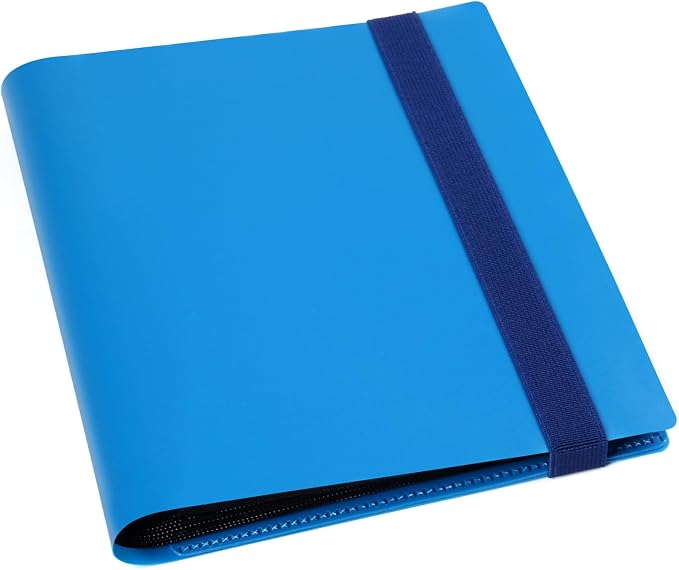 GEAoffice 4 Pocket Binder - Small Size Trading Card Collection Album Folder - 160 Side Loading Pocket Binder for TCG, MTG, Sports&Game Cards - Gifts for Card Collectors (Light Blue)