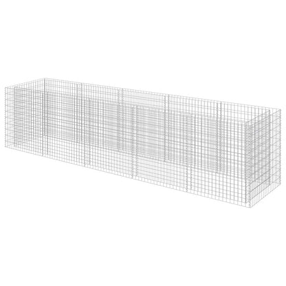 SKM Gabion Raised Bed Silver Galvanized Steel,Silver (Weight 112.66KG)