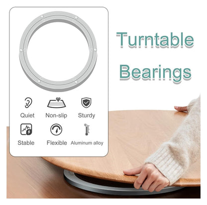 Lazy Susan，Ball Bearings， Turntable Silent Base for Round Table Hardware for Dining TV Computer Monitor Cake Stand(20cm (8inch))
