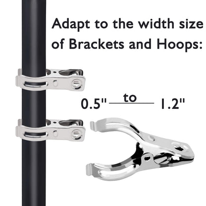 BESTEEL Upgraded 240 PCS Garden Clips, Greenhouse Clamps 100% Stainless Steel Heavy Duty Greenhuose Clips for Netting - Strong Grip to Hold Down Shade Cloth or Plant Cover on Garden Greenhouse Hoops