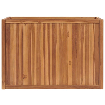 vidaXL Solid Wood Teak Raised-Bed Garden Planter - Large, Durable, Easy to Assemble, Unique Wood Grains, Proposition 65 Warning