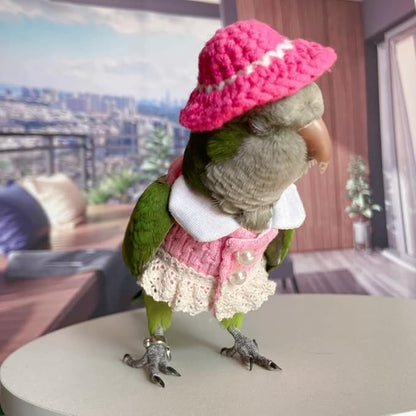 Amazon Bird Diaper Flight Suit - Pink Top Cosplay Photo Prop for Parrots, Lovebirds, Parakeets & Cockatiels - Small Animal Apparel