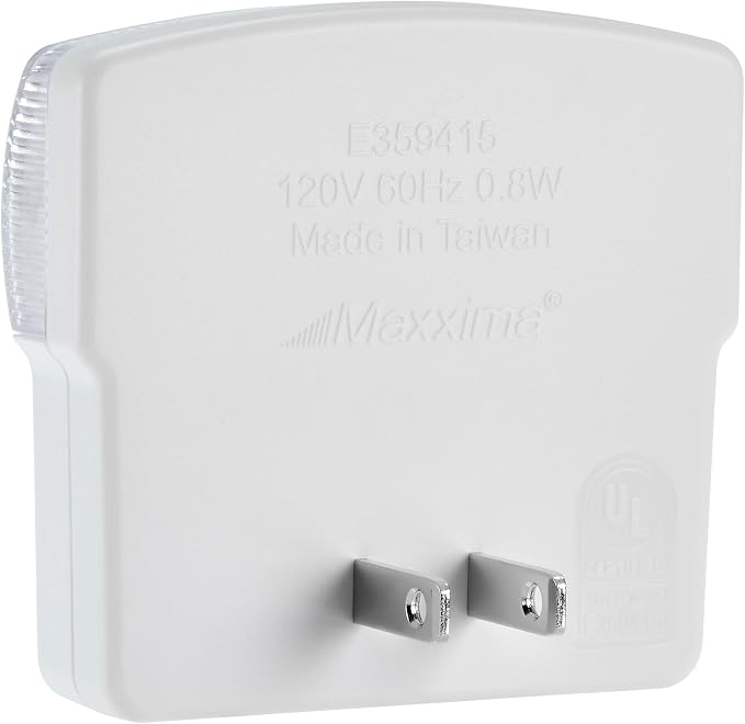 Maxxima LED Night Light with Dusk to Dawn Sensor - Featuring 25 Lumens, Plug In, Ideal for Bedrooms, Bathrooms, Basements, Hallways, and Senior Living, Amber Light - 2 Pack