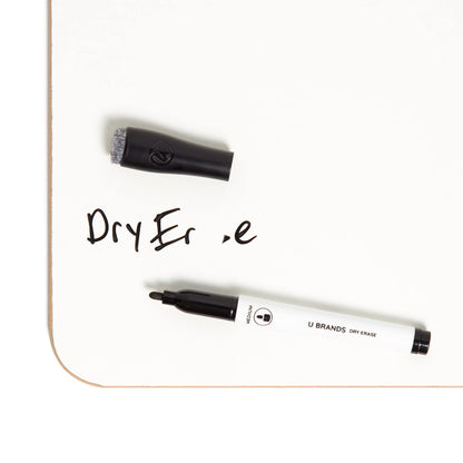 U Brands Dry Erase Lap Board, Double Sided, 9" x 12" Inches, Dry Erase Marker Included, Small White Board, 1 Count