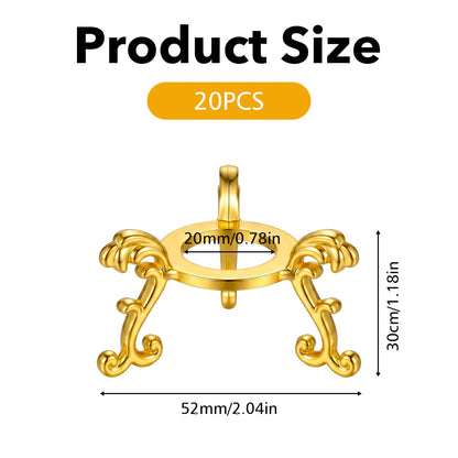 20pcs Gold Crystal Ball Stand Sphere Holder for 40mm-80mm Crystal Balls Sphere Display Holder Easter Egg Display Stand for Home Office Party Decor DIY Art Craft Displaying CrystalsGlass Natural Stone
