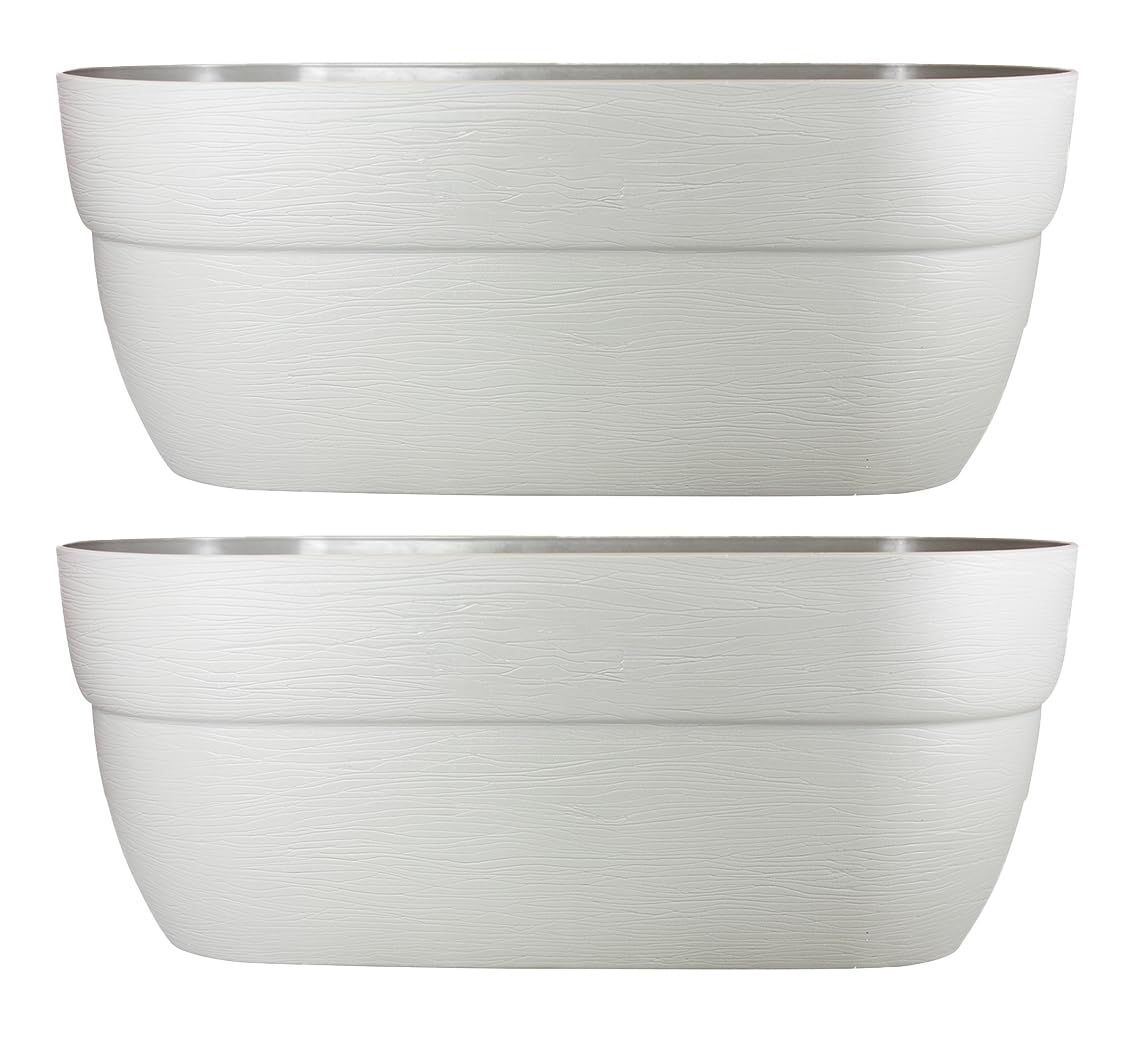 Emsco Group Rail Planter, White