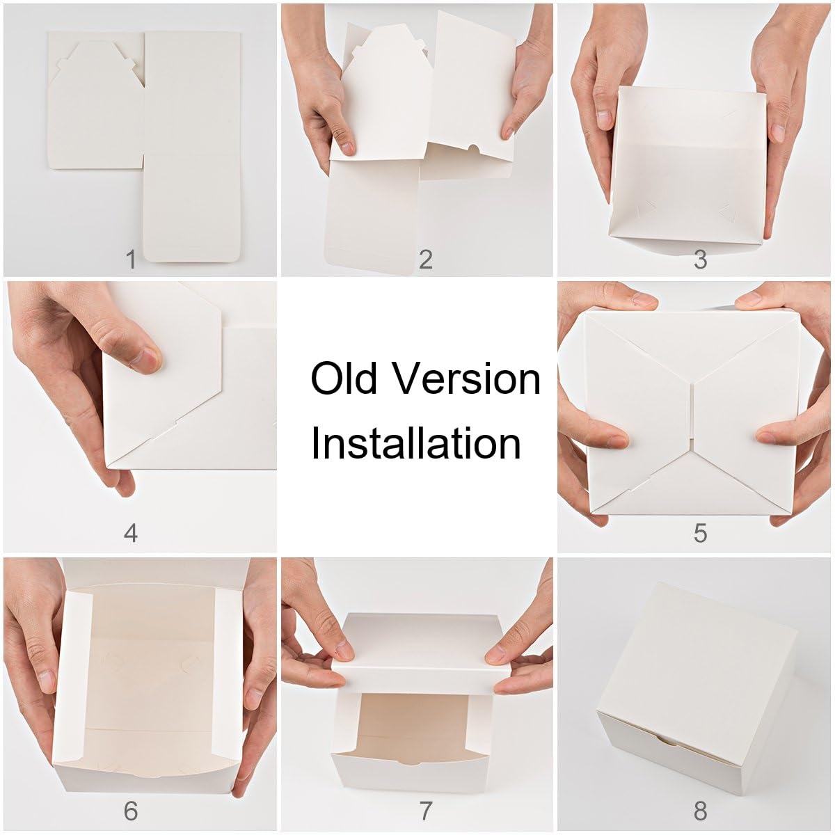MESHA 3x3x3'' 100PC Cardboard Gift Boxes with Lids, Small for Bridesmaid Groomsmen Gifts,Cupcakes, Crafting, Party Wedding Favor, Bridal Baby Shower, White