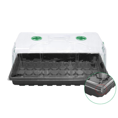 MIXC 10 Pack Humidity Dome 7" Tall Extra Strength, 1020 Growing Trays Cover, Propagation Seed Cloning Lid Vented for 10 x 20 Inch Flat Tray and Seed Starting Germination