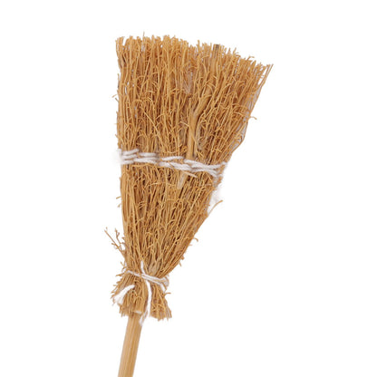 20-Pack Mini Witch Brooms - White Rope Halloween Decor, Miniature Broomstick Ornaments for DIY Crafts, Party Favors & Haunted House Displays