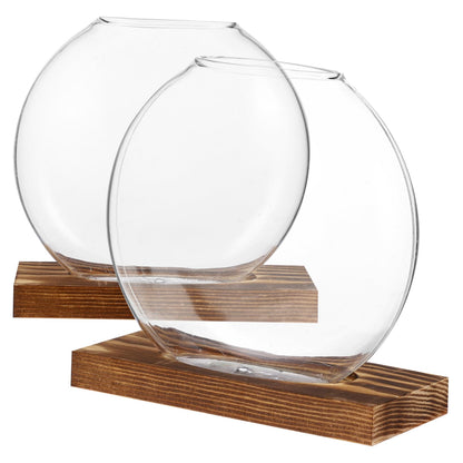 BESPORTBLE 4sets Glass Plant Terrarium Wall Garden Indoor Decorative Plant Vase for Home Decor