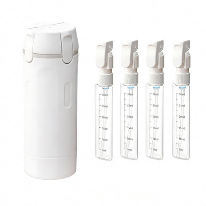 4 in 1 Travel Dispenser Bottle,4 Pack 30ML Travel Bottles for Toiletries, Leak Proof Travel Size Containers (White, OneSize)