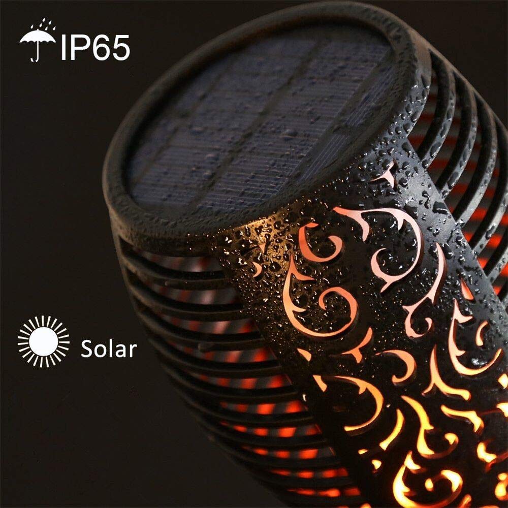 Walensee Solar Lights Outdoor Upgraded 43"(1 PACK) 96 LED Waterproof Flickering Flames Torch Lights Outdoor Solar Spotlights Landscape Decoration Lighting Dusk to Dawn Auto On/Off Security Torch Light