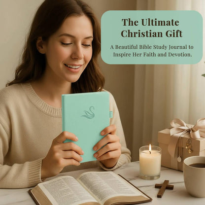 Bible Study Journal – Church Notes Notebook for Note Taking & Reflection – Daily Faith Journaling Kit, Faith Based Religious Gifts & Accessories
