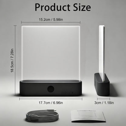 Book Lights for Reading at Night LED Rechargeable Lamp for Full Page Books in Bed Portable Flat Panel Bookmark Light Lovers Gifts Booklights Luz Para Leer Libros De Noche Lámpara En La Cama (White)