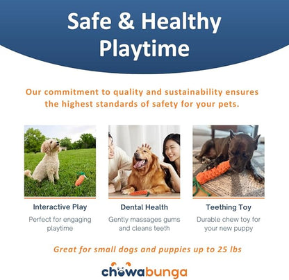 Tug of War Dog Toy 12 Inch Eco Cotton Interactive Dog Rope Toy with Grip Handle & Rope Tug Ball with Natural, Non-Toxic Dyes Tug Toy for Medium & Small Dogs