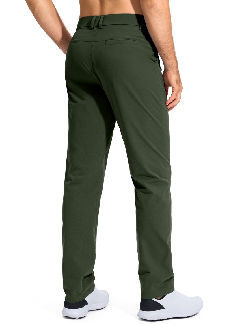 Pudolla Dress Pants for Men Golf Pants Stretch Work Dress Comfy Pants 30 Lightweight Quick Dry Casual Slacks Trousers(Vivid Blue 33Wx30L)