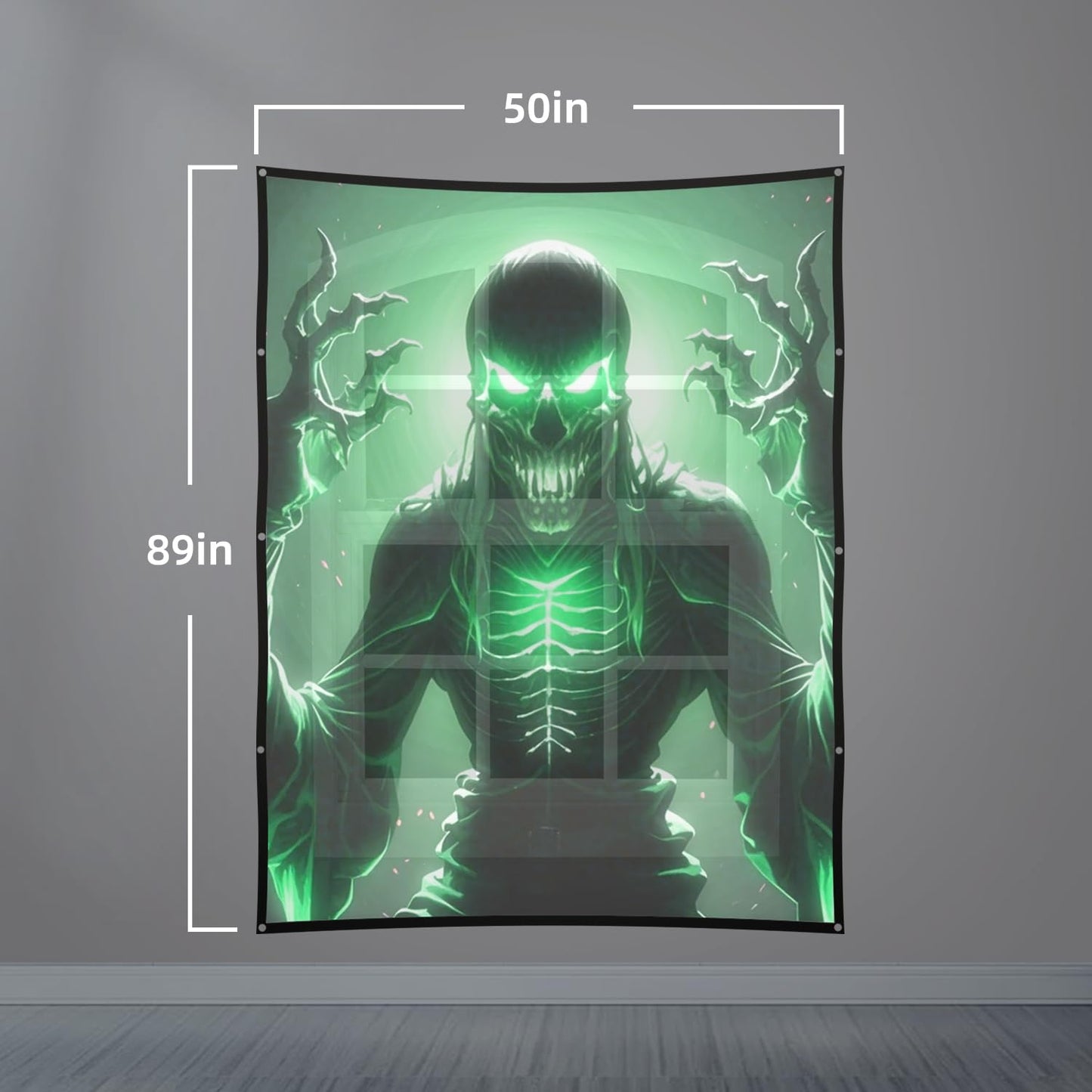 Holographic Rear Projection Screen Foldable: Indoor Projection Screens 50" x 89" Projectors Halloween Video Movie Night for Hang wall Mounting