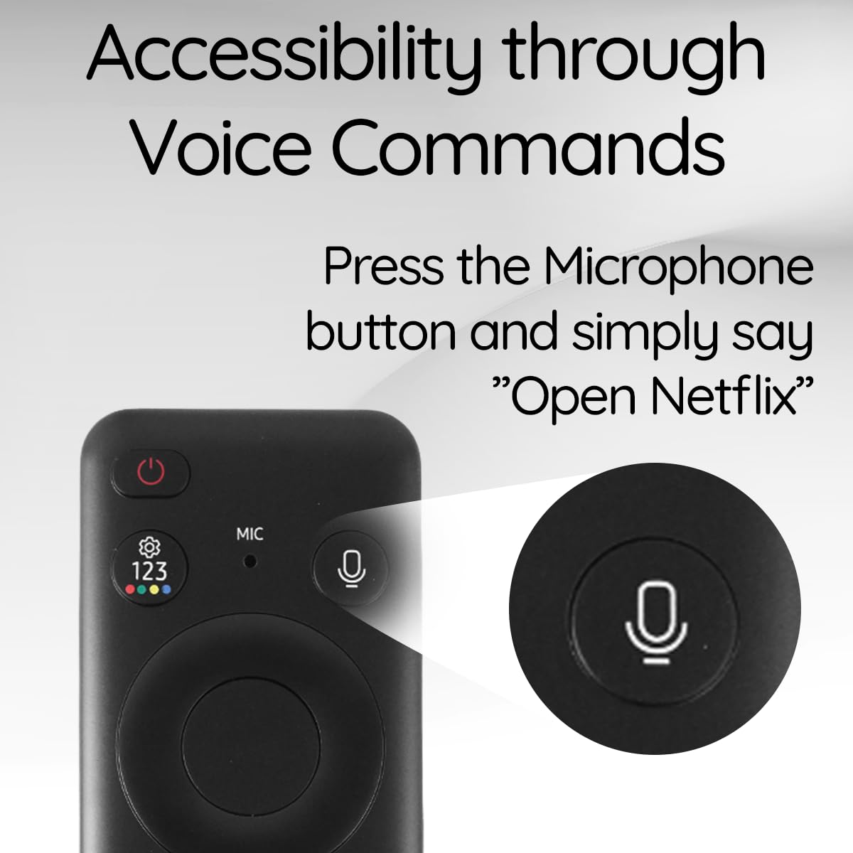Ceybo Original Solar Voice Remote Control Replacement with YouTube Netflix Shortcut for Samsung Smart TVs, Compatible with Neo QLED 8K, QLED (BN59-01480A)