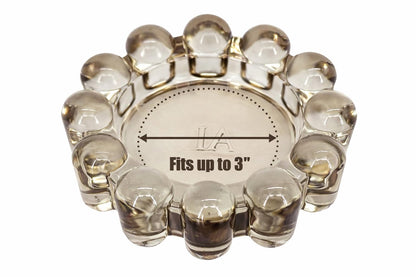 Alice Lane Original Bubble Candle Dish – Chic Amber Glass Candle Dish for Home Decor – Decorative Modern Candle Holder for Small Candles & Diffusers
