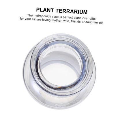 Cabilock Desktop Hydroponics Glass Planter Vase Stylish Terrarium for Home Decor Simple Design Small Bulb Container for Plant Lovers