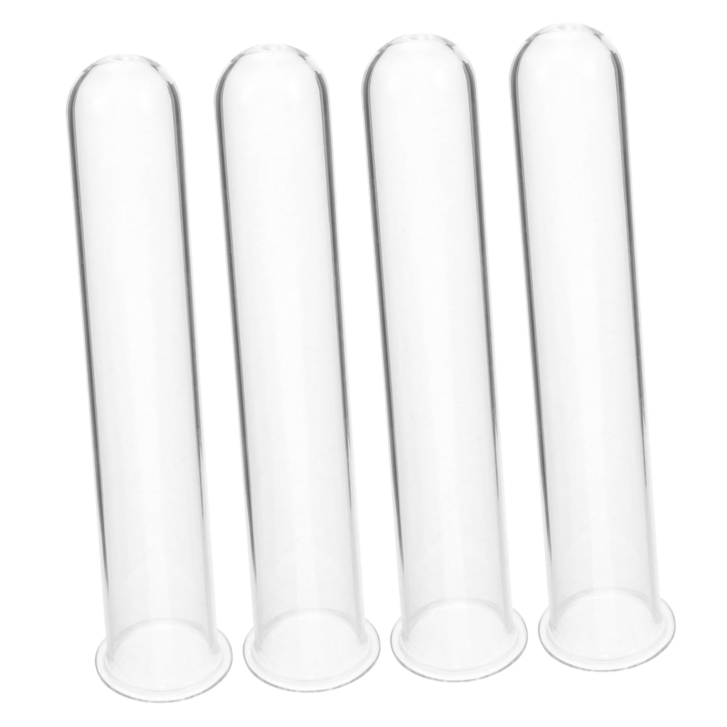 Wakauto 4pcs Glass Hydroponic Test Tube Vases for Plants Small Propagation Tubes Terrarium Flower Holders Desktop Decorative Plant Vials for Indoor Gardening and Home Decor