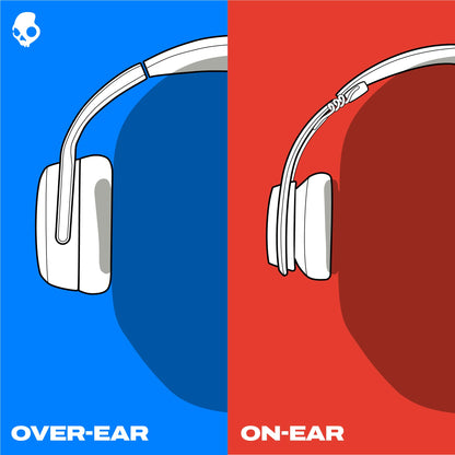 Skullcandy Icon 180 Wireless On-Ear Bluetooth Headphones, Up to 50 Hours Battery, Lightweight and Travel Ready, Secure Fit, Sweat and Water Resistant, Microphone iPhone Android - True Black