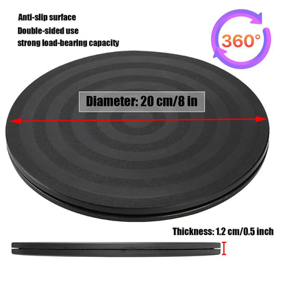Lazy Susan Turntable 8/10/12/16 Inch Heavy Duty Rotating Swivel Stand Turntable 360 Degree Swivel Base Round with Steel Ball Bearings for TV, Laptops, Art Craft, Speakers(8 in)
