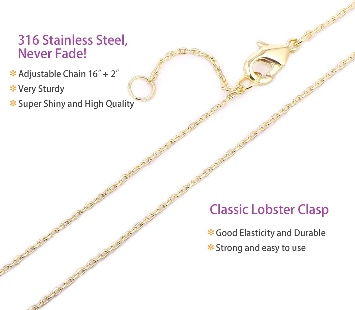 UMAGICBOX Personalized Autumn Name Necklace 18K Gold Plated Stainless Steel Custom Engraved Dainty Nameplate Pendant Jewelry Customized Birthday Gifts for Women Girls Mother Daughters