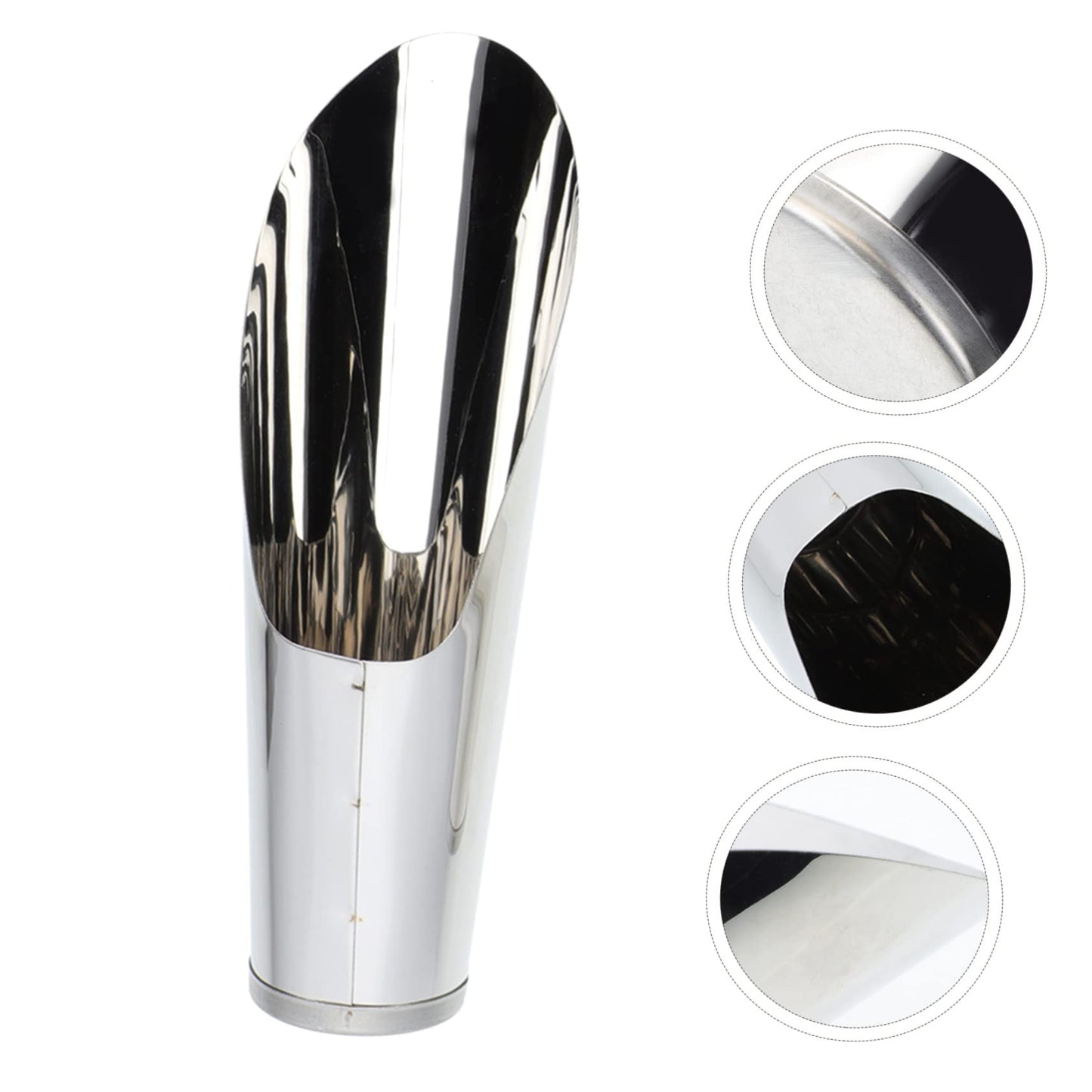 FUNOMOCYA Stainless Steel Gardening Scoop Small Soil Shovel Lightweight Handheld Planting Tool for Transplanting Potting Succulents Indoor Outdoor 6.69In