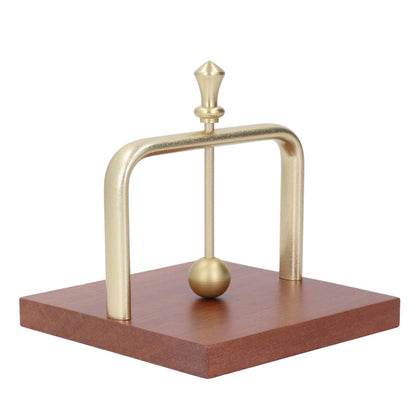Wood Napkin Holder for Table, Square Tabletop Napkin Dispenser with Metal Lifting Ball, Desktop Tissue Holder for Home, Kitchen, Office, Restaurant, Hotel, Bar (Gold)