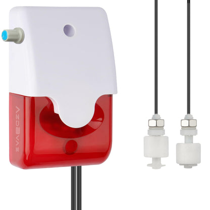 High / Low Water Level Alarm Sensor Detector Not - Overflow, Water Alarm for Sump Pump w/ 120 dB Strobe Siren, Water Leak Sensor,16.4ft Cord, Suitable for Water Tank Aquarium Swimming Pool Basement