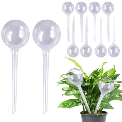 10 Pcs Plant Watering Globes,Clear Small Self-Watering Globes for Indoor&Outdoor Plants,Automatic Plant Waterer Bulbs for Daily Use,Plant Watering Devices,Garden Waterer for Flower,Vacation Plant Care