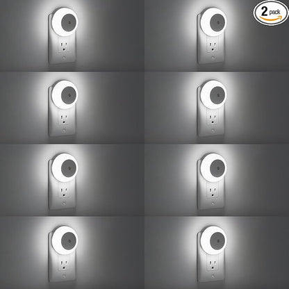 fesnne Night Lights Plug into Wall, Night Light, Dusk to Dawn Sensor, White Led Night Light 0.5W, 8 Pack Nightlight for Adults, Bedroom, Bathroom, Hallway, Kitchen