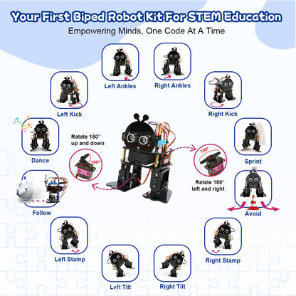 ACEBOTT Robotics for Kids Ages 12-16，Bionic Biped Robot Kit for Arduino ESP32, STEM Science Kits, Cool Engineering Building Toys, Science Coding Kit for 12+ Boys Girls Teens and Adults Unique Gifts