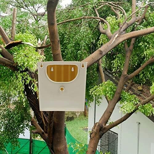 POPETPOP Parakeet Nesting Box, Bird Nest Breeding Box Bird Hut Cage Mounted Plastic Nesting Boxes for Cockatiel Budgie Parrot 2Pcs Bird Cage