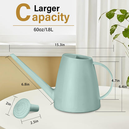 UFANME Plastic Watering Can - for Home Plant Garden - 1/2 Gallon - Light Green