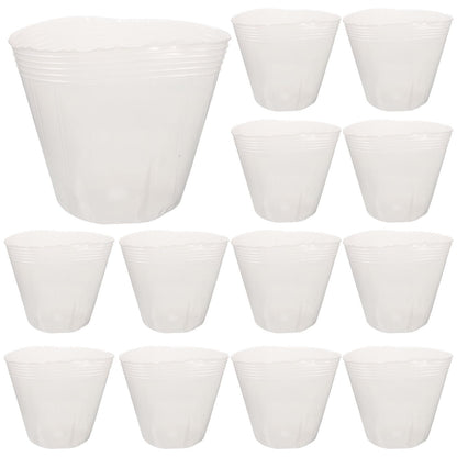 Yardenfun Clear Plastic Plant Pot Liners with Drainage Holes 6.10X5.70X4.52 Inches Set of 10 Nursery Pot Inserts for Garden Balcony Home Planting