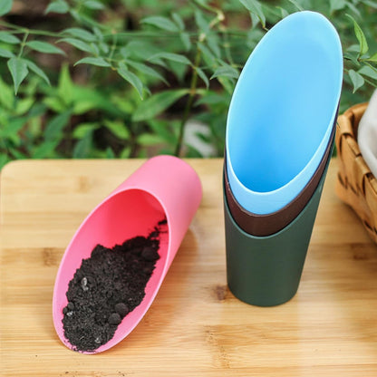 DIYEAH 5pcs Plastic Soil Dig Shovel Set for Gardening and Bonsai Planting Multi-Color Lightweight Soil Scoops for Potted Plants