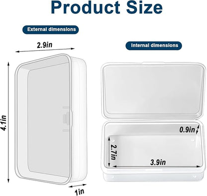 Blank Card Case, 8 Pack Clear Plastic Card Deck Box, Snaps Closed - Storage Box for Base Ball Trading Cards, Business Cards & More