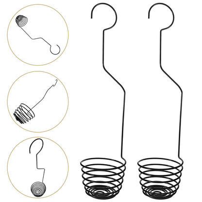 Healvian 2 Pcs Air Plant Holders Spiral Hanging Hooks 37cm Metal Tillandsia Wire Hangers for Balcony Garden Wall Décor