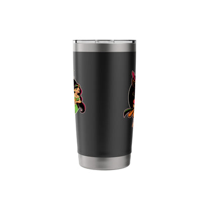 Disney Princess Jasmine and Jafar Aladdin Halloween Bats Stainless Steel Insulated Tumbler
