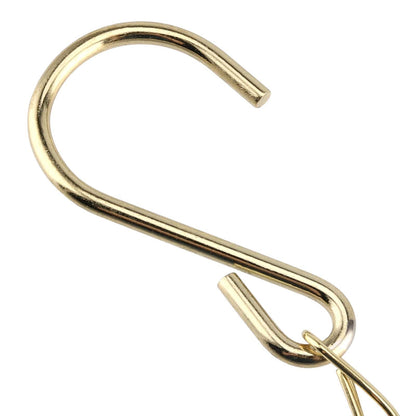 PINGEUI 8 Pack Gold Hanging Baskets Chains, 16 Inch Heavy Duty Metal Hanging Basket Chain Decorative Chains with S Hook, Plant Hanger Indoor Outdoor Replacement Hanging Chains