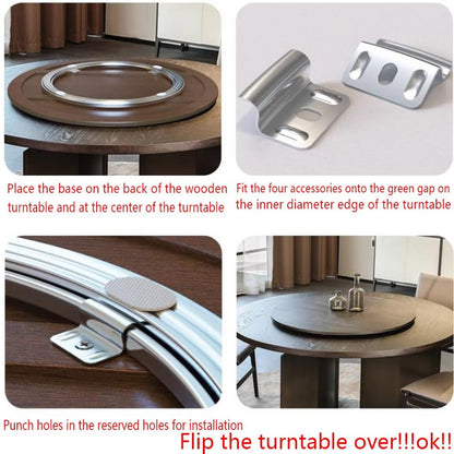 HCZION Turntable Bearings Aluminum Heavy Duty Lazy Susan Swivel Plate Hardware Rotating Turntable Bearing 360˚ Rotation Bearings for Glass Spinner (Size : 70cm/28inch)