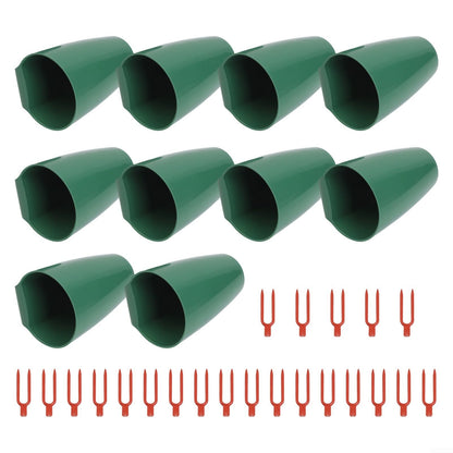 Shophubio Strawberry Rooting Kit, Plant Propagation Cups with Forks for Efficient Transplanting and Space Saving Indoor Outdoor Garden Greenhouse Use(Small)
