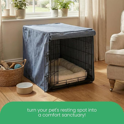 Molly Mutt Dragonstone Dog Crate Cover, GOTS-Certified 100% Organic Cotton Canvas Cover for Dog or Puppy Kennel and Cage, Washable, Free of Harmful Chemicals, X-Large, Fits 42"x28"x31" Crate