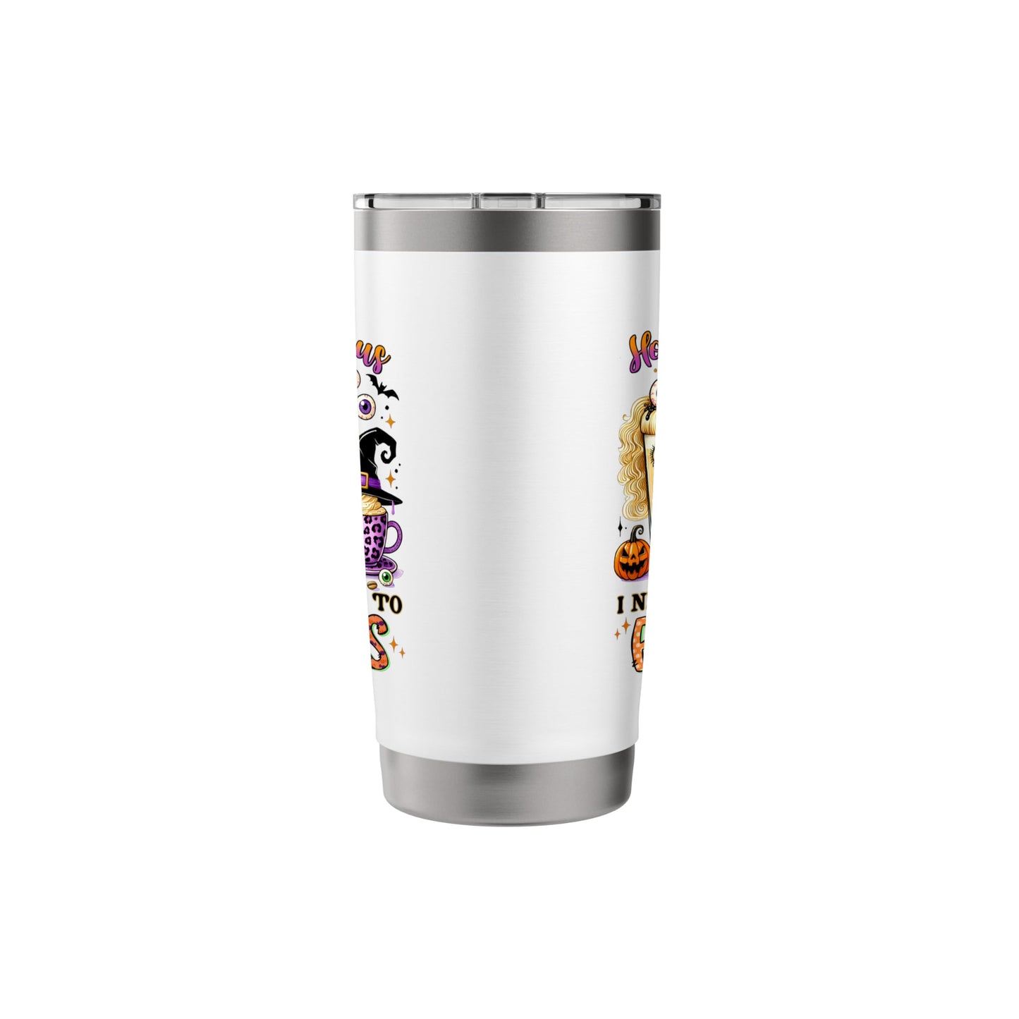 Halloween Hocus Pocus I Need Coffee To Focus Travel Bottle Stainless Steel Insulated Tumbler