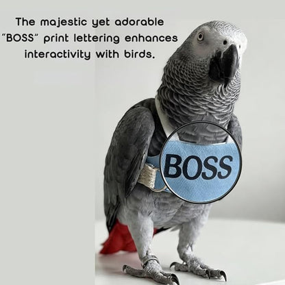 2 Pack Bird Flight Suit Vest, Adjustable Parrot Harness Clothes with Cute Design, Anti-Bite Outdoor Training Outfit for Parakeet, Cockatiel, Conure, Quaker, Budgie (2M,Without Leash)