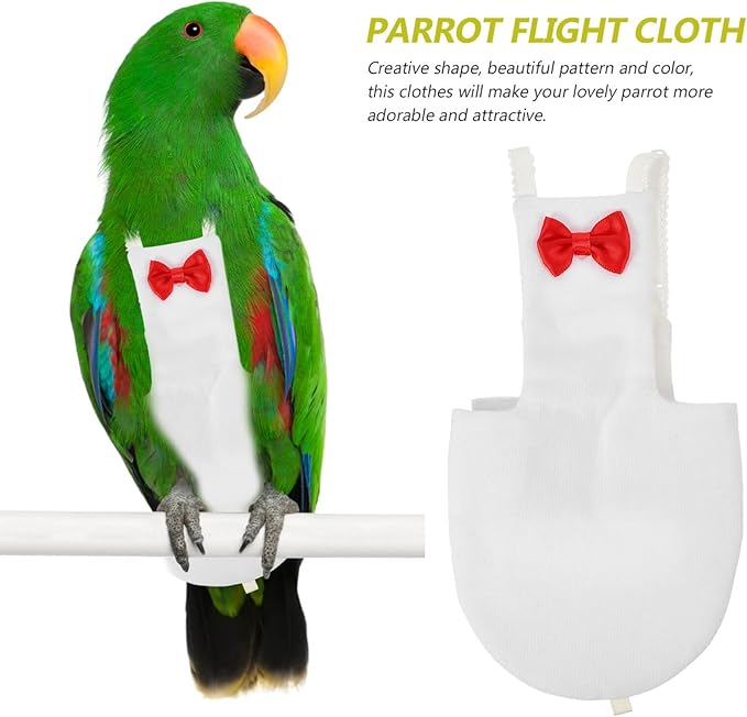 Generic Bird Diaper for Parrots Reusable and Washable Flight Suit for Outdoor Use Breathable Bird Clothes for Cockatiels and Parakeets